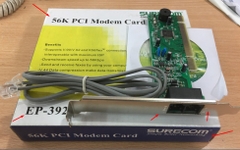 Fax Modem 56K Dial-Up Internet Internal Card PCI 4X SURECOM EP-3921 NETWORKS CARDS Chip MOTOROLA 0636DFEA07