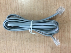 Cáp Line Điện Thoại Telephone Patch Cord RJ11 to RJ11 Gray Length 2M