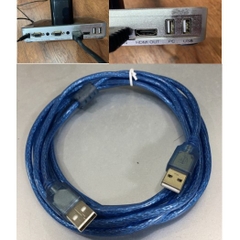 Cáp Kết Nối Camera Vật Thể Với Máy Tính USB 2.0 Type A Male to Type A Male Cable Blue Length 3M