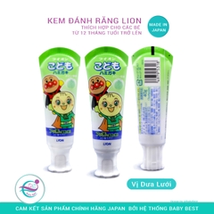 Kem đánh răng LION xanh 40g (Dưa lưới)