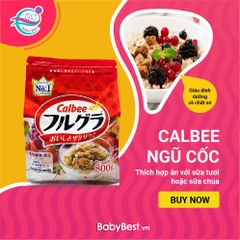 Ngũ cốc dinh dưỡng Calbee 800g vị trái cây tổng hợp (đỏ)