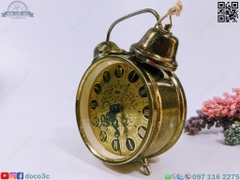 (Mini) ALARM CLOCK cơ cổ TIỆP KHẮC thương hiệu PRIM size mini mặt số LA MÃ (PVN315)