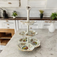 Liễn sứ 3 tầng sản xuất tại Karlovy Vary Cộng hoà Séc mẫu Ba cô gái Hy Lạp mã PVN343