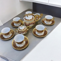 [Bán buôn, bán lẻ] BỘ ẤM TRÀ 15 MÓN MẠ VÀNG 24K THƯỢNG HIỆU HOÀNG GIA Sản xuất tại CH Séc