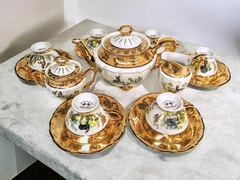 [Bán buôn, bán lẻ] BỘ ẤM TRÀ 15 MÓN MẠ VÀNG 24K HÌNH 6 LOÀI THÚ Sản xuất tại CH Séc (Tiệp Khắc)
