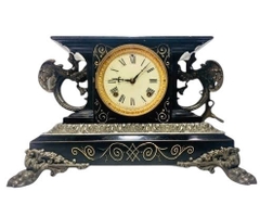 Đồng hồ cổ lò sưởi Ansonia tượng rồng lửa