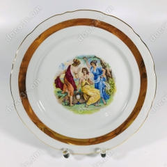 Đĩa trang trí - 'Câu chuyện tình yêu' Fragonard Tiệp Khắc - size 25cm