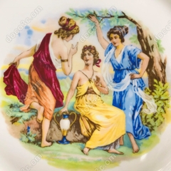 Đĩa trang trí - 'Câu chuyện tình yêu' Fragonard Tiệp Khắc - size 25cm