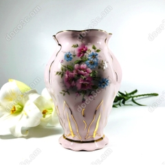 Lọ hoa sứ màu hường