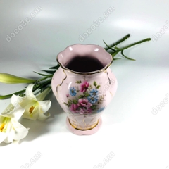 Lọ hoa sứ màu hường
