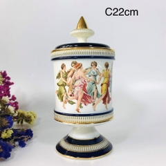 Cốc sứ cổ có nắp- Hi Lạp