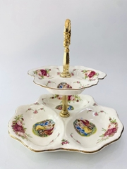 Liễn sứ 2 tầng sản xuất tại Karlovy Vary Cộng hoà Séc mẫu Ba cô gái Hy Lạp