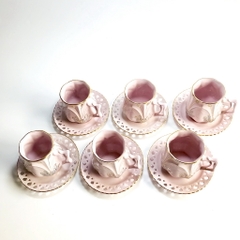 Bộ cốc sứ hồng 6 chiếc