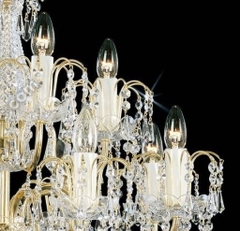 Đèn chùm pha lê Séc Bohemia 12 bóng