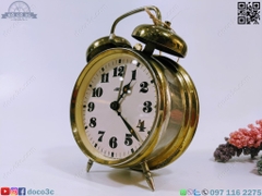 ALARM CLOCK cơ cổ TIỆP KHẮC thương hiệu PRIM mạ vàng, số học trò (PVN312)