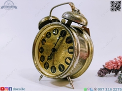 ALARM CLOCK cơ cổ TIỆP KHẮC thương hiệu PRIM mạ vàng MẶT SỐ LA MÃ (PVN303)