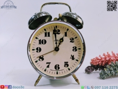ALARM CLOCK cơ cổ TIỆP KHẮC thương hiệu PRIM màu bạc