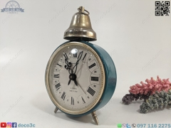 ALARM CLOCK cơ cổ LIÊN XÔ thương hiệu JANTAZ màu xanh cổ vịt (PVN321)