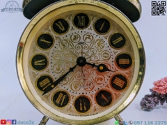 ALARM CLOCK cơ cổ TIỆP KHẮC thương hiệu PRIM mạ vàng mặt số La Mã cổ điển (PVN307)