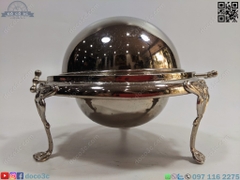 GẠT TÀN MẠ BẠC CHÂU ÂU CÓ NẮP