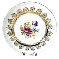 Đĩa trang trí sứ mạ vàng Đức