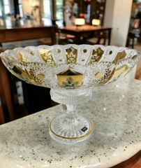 Liễn pha lê mạ vàng Tiệp Khắc size đại