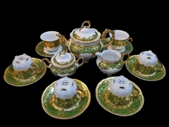 BỘ ẤM TRÀ 15 MÓN MẠ VÀNG 24K THƯỢNG HIỆU HOÀNG GIA Sản xuất tại CH Séc