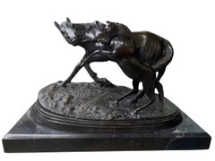 Tượng đôi ngựa đồng mẹ con xuất xứ Pháp