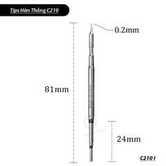 Tips hàn C210 Mũi tiêu chuẩn JBC
