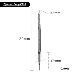 Tips hàn C210 Mũi tiêu chuẩn JBC