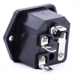 Ổ cắm nguồn 3 chân AC xoay chiều có kèm theo cầu chì