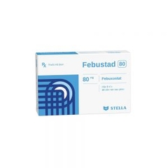 Febustad 80 điều trị gout, chứng tăng acid uric huyết (3 vỉ x 10 viên)