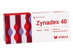 Viên nén Zynadex 40mg điều trị suy tĩnh mạch, trĩ, phù nề sau phẫu thuật (3 vỉ x 10 viên)