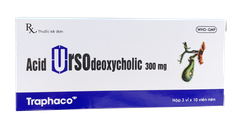 Acid Ursodeoxycholic 300mg Traphaco hộp *3 vỉ*10 viên
