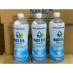 Nước muối sinh lý Nanostar NaCl 0.9% chai 500ml/1000ml