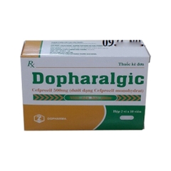 Thuốc Dopharalgic 500mg Dopharma điều trị các nhiễm khuẩn ở mức độ nhẹ và vừa (2 vỉ x 10 viên)