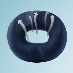 Gối lót ghế ngồi y tế cho người bệnh trĩ chống ê nhức mông hiệu quả C164, Màu xanh đen