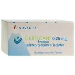 Thuốc điều trị ung thư Certican 0.25mg (Hộp 60 viên)