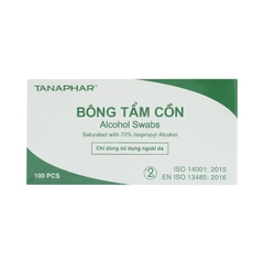 Bông Tẩm Cồn Tanaphar 100 Miếng