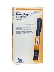 THUỐC NOVORAPID FLEXPEN 100U/ML 3ML, HỘP X 5 BÚT TIÊM