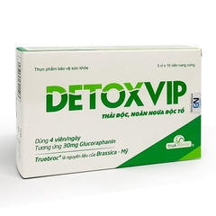 Viên uống Detoxvip - hỗ trợ thải độc, ngăn ngừa độc tố