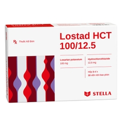 Thuốc Lostad HCT 100/12.5 Stella điều trị tăng huyết áp (3 vỉ x 10 viên)