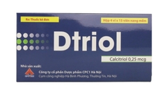 Thuốc Dtriol 0.25mcg điều trị loãng xương (Hộp 4 vỉ x 15 viên)
