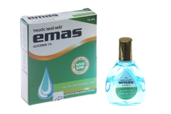 Dung dịch nhỏ mắt Emas 1% giảm kích ứng mắt, khô mắt chai 12ml