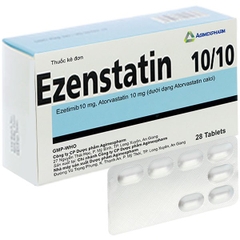 Ezenstatin 10/10 trị rối loạn lipid máu (4 vỉ x 7 viên)