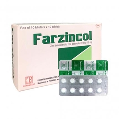 Thuốc Farzincol (70mg) - Bổ sung Kẽm, điều trị tiêu chảy