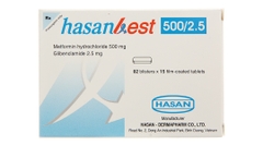 Hasanbest 500/2.5 trị đái tháo đường tuýp 2 (2 vỉ x 15 viên)