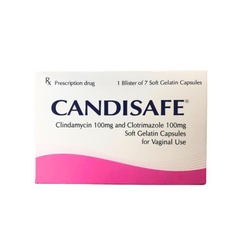 Candisafe thuốc đặt điều trị viêm âm đạo hộp 1 vỉ x 7 viên nang Gelnova