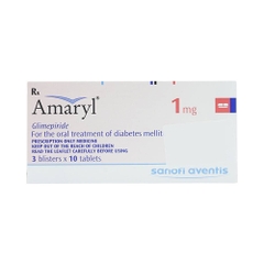 THUỐC TIỂU ĐƯỜNG AMARYL 1MG, HỘP 30 VIÊN