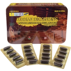 Viên Sâm Nhung Linh Chi Hàn Quốc KOREAN RED GINSENG NHẬP KHẨU 60 viên/hộp